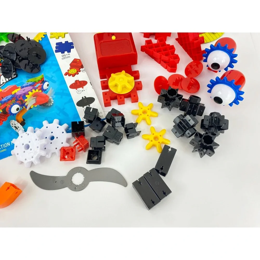 Techno Gears Construction Toy Bionic Biplane Airplane Building Toys, Many Parts!